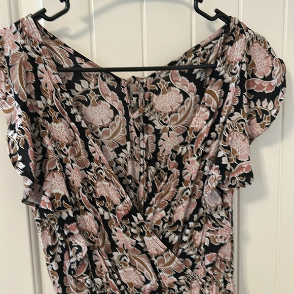 NWT Women black/tan/beige maxi dress with side split & build in shorts. - Picture 7 of 10